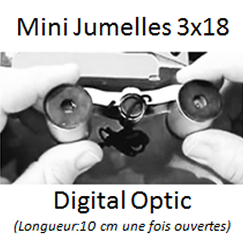 Jumelles de poche 3 x 18 DIGITAL OPTIC (lot de 2 paires)